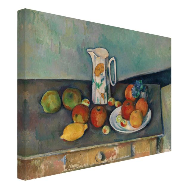 Print on canvas - Paul Cézanne - Still Life With Milk Jug And Fruit