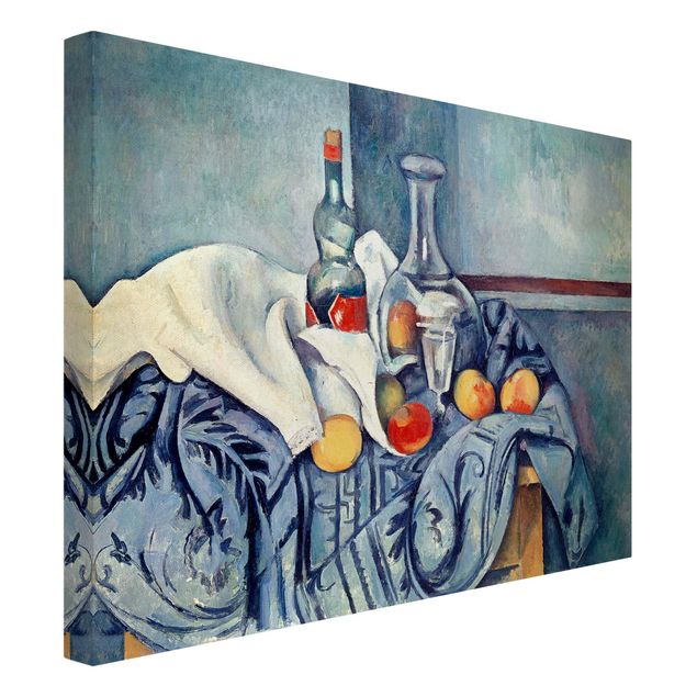 Print on canvas - Paul Cézanne - Still Life With Peaches And Bottles
