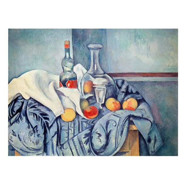 Print on canvas - Paul Cézanne - Still Life With Peaches And Bottles