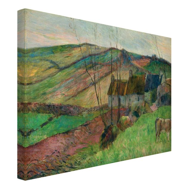 Print on canvas - Paul Gauguin - Cottages On The Side Of Montagne Sainte-Marguerite