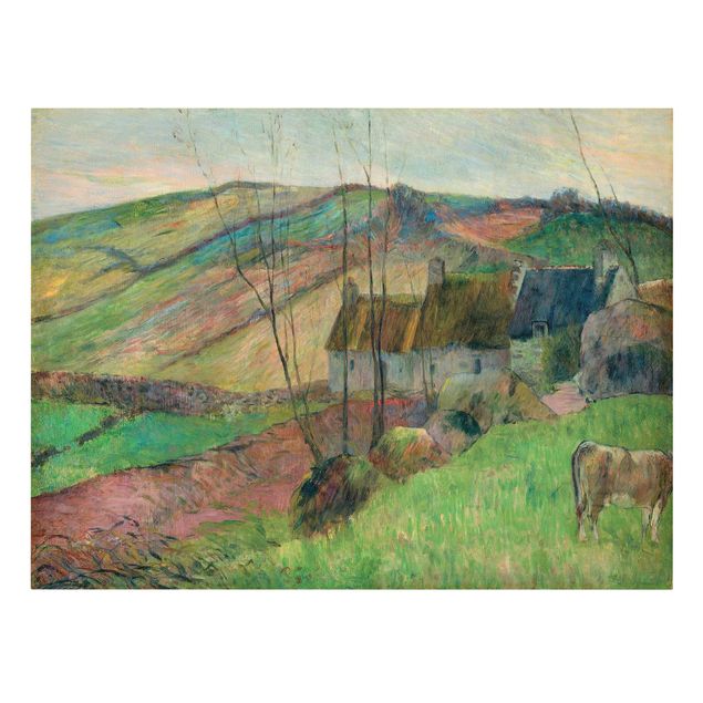 Print on canvas - Paul Gauguin - Cottages On The Side Of Montagne Sainte-Marguerite