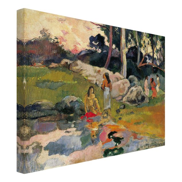 Print on canvas - Paul Gauguin - Women At The Banks Of River