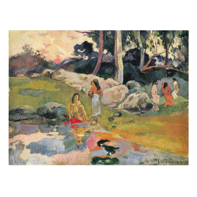 Print on canvas - Paul Gauguin - Women At The Banks Of River