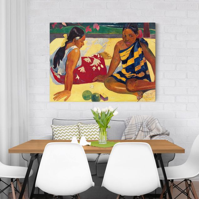 Print on canvas - Paul Gauguin - Parau Api (Two Women Of Tahiti)