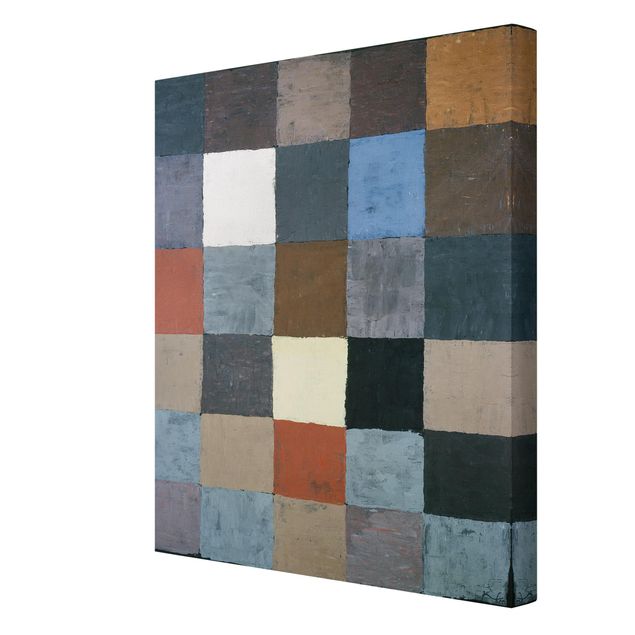 Print on canvas - Paul Klee - Color Chart (on Gray)