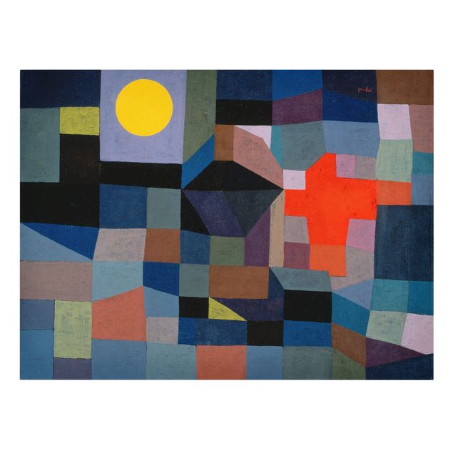 Print on canvas - Paul Klee - Fire At Full Moon