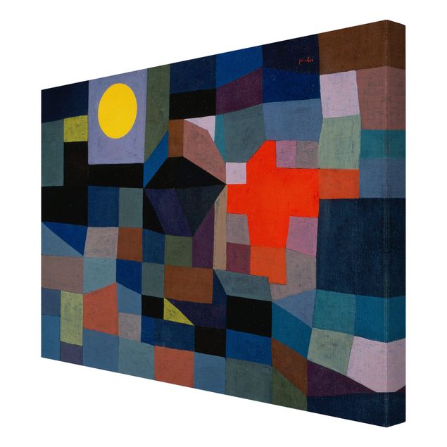 Print on canvas - Paul Klee - Fire At Full Moon
