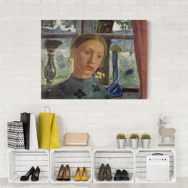 Print on canvas - Paula Modersohn-Becker - Girl'S Head In Front Of A Window