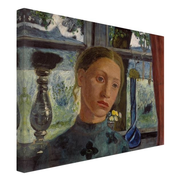 Print on canvas - Paula Modersohn-Becker - Girl'S Head In Front Of A Window
