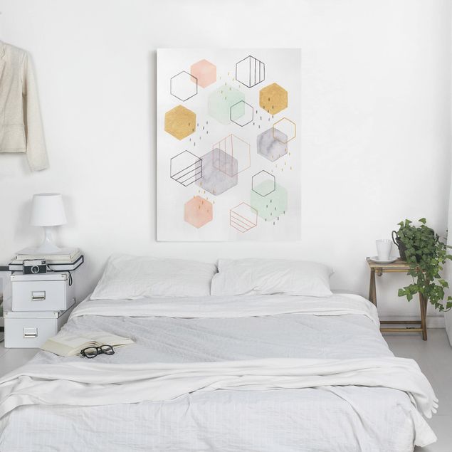 Print on canvas - Hexagonal Scattering II