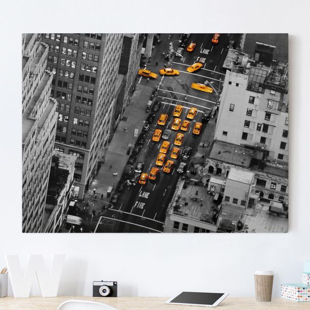 Print on canvas - Taxi Lights Manhattan