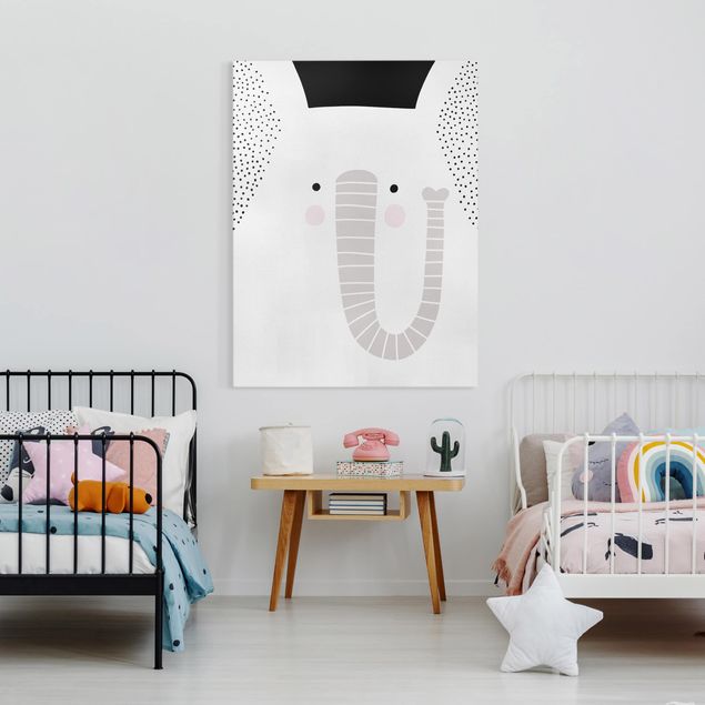 Print on canvas - Zoo With Patterns - Elephant