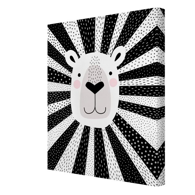 Print on canvas - Zoo With Patterns - Lion