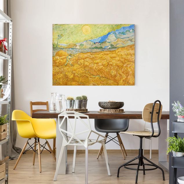 Print on canvas - Vincent Van Gogh - The Harvest, The Grain Field
