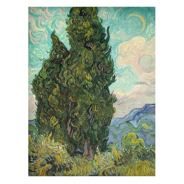 Print on canvas - Vincent van Gogh - Cypresses