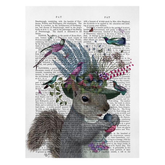 Print on canvas - Fowler - Squirrel With Acorns