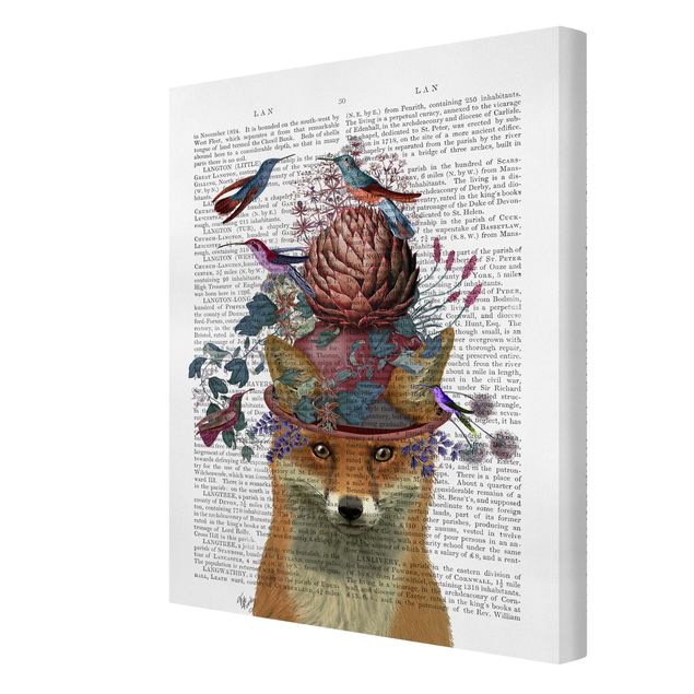 Print on canvas - Fowler - Fox With Artichoke