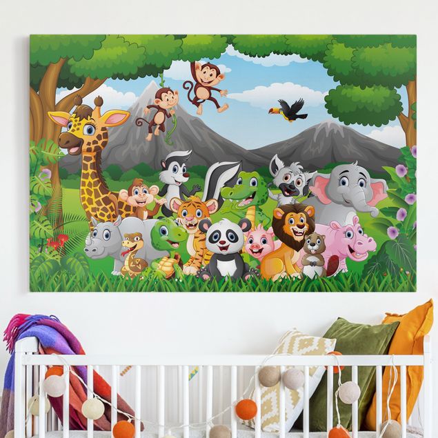 Print on canvas - Wild Jungle Animals