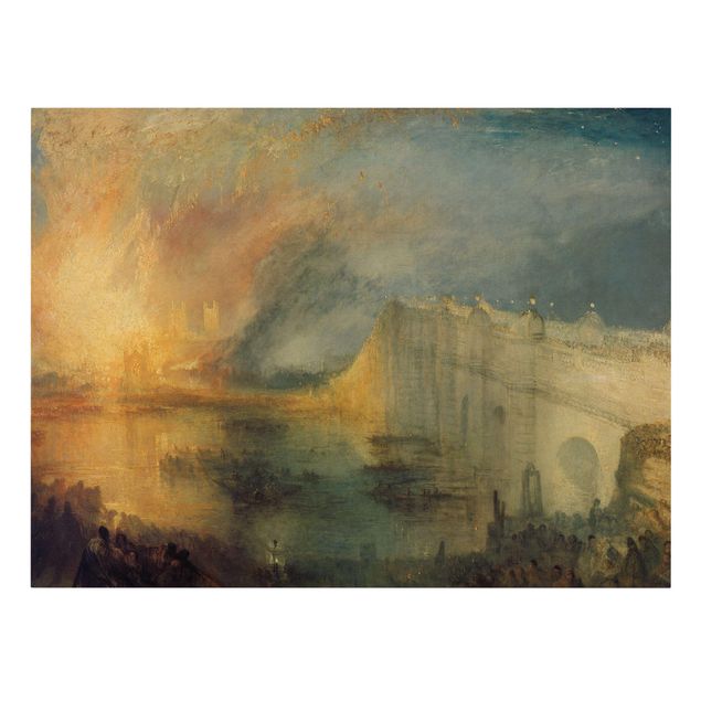 Print on canvas - William Turner - The Burning Of The Houses Of Lords And Commons