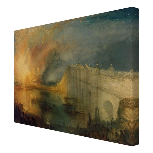 Print on canvas - William Turner - The Burning Of The Houses Of Lords And Commons