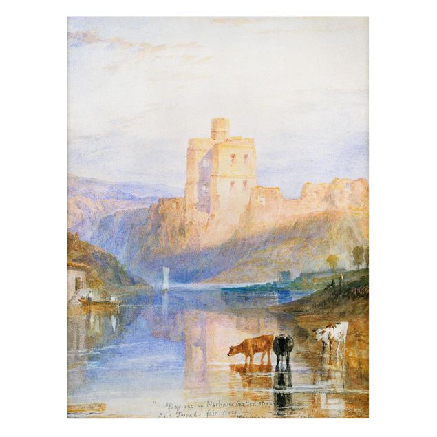 Print on canvas - William Turner - Norham Castle