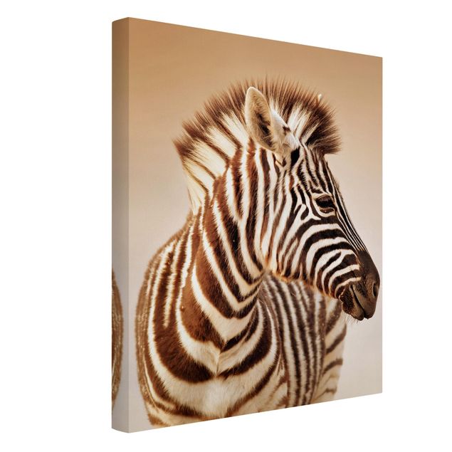 Print on canvas - Zebra Baby Portrait