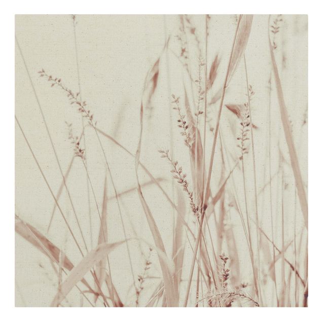 Natural canvas print - Silent Grasses - Square 1:1
