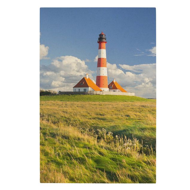 Natural canvas print - Lighthouse In Schleswig-Holstein - Portrait format 2:3