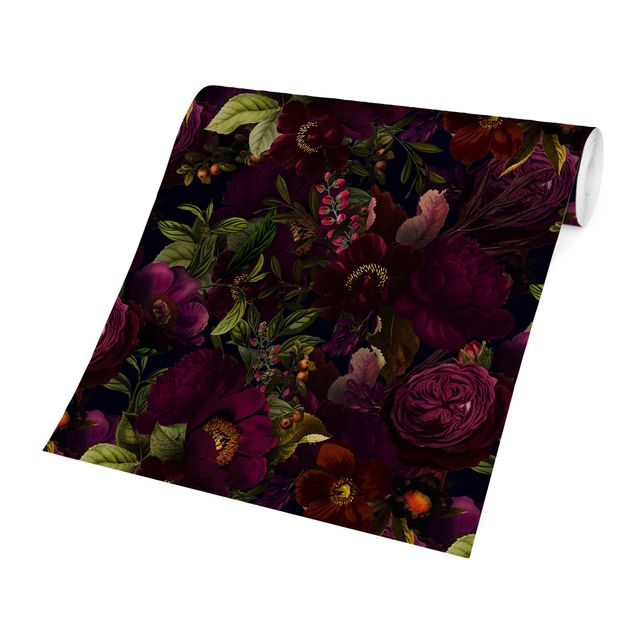 Wallpaper - Purple Blossoms Dark