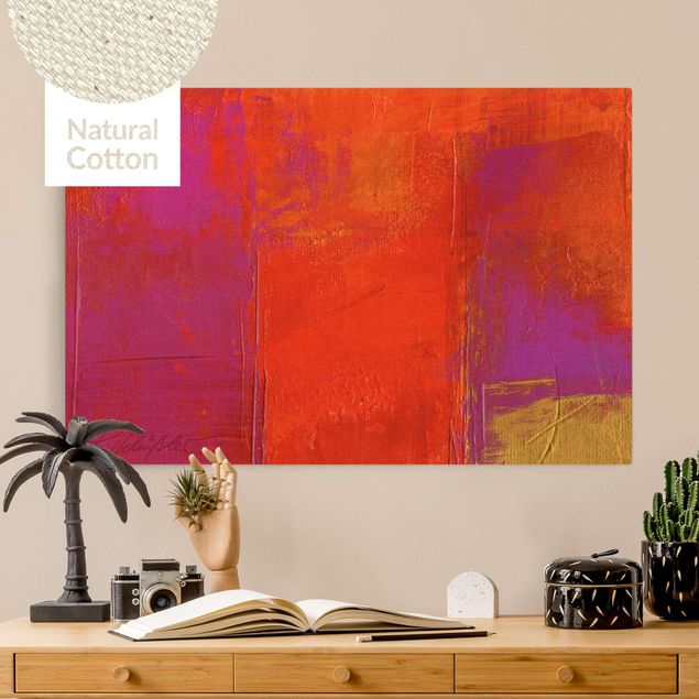 Natural canvas print - Magenta Energy - Landscape format 3:2