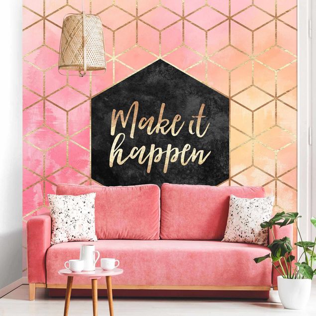 Wallpaper - Make It Happen Geometry Pastel