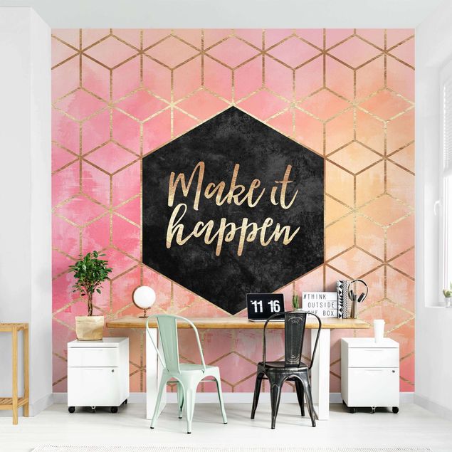 Wallpaper - Make It Happen Geometry Pastel