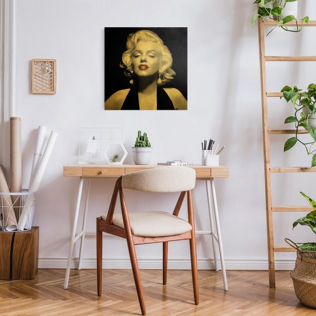 Print on canvas - Marilyn With Red Lips