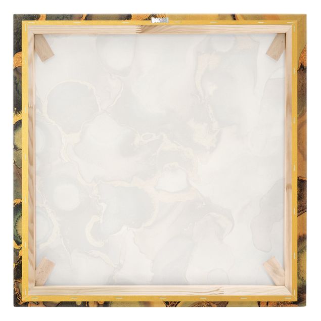 Canvas print - Marble Watercolour With Gold