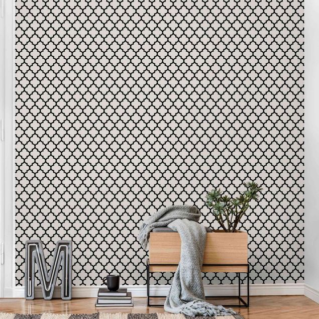 Wallpapers Moroccan Pattern With Ornaments Black