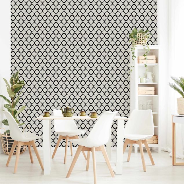 Wallpaper - Moroccan Pattern With Ornaments Black