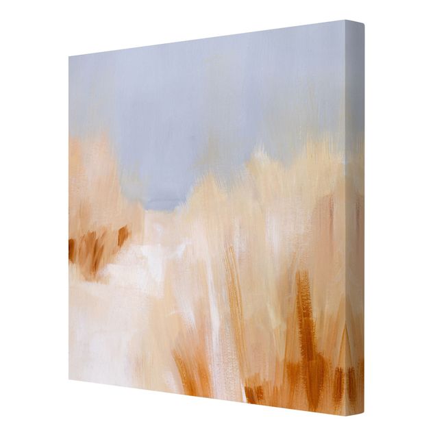 Print on canvas - View Of The Ocean Through Marram Grass - Square 1x1