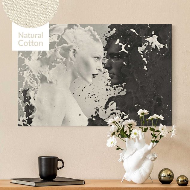 Natural canvas print - Milk & Coffee II - Landscape format 3:2