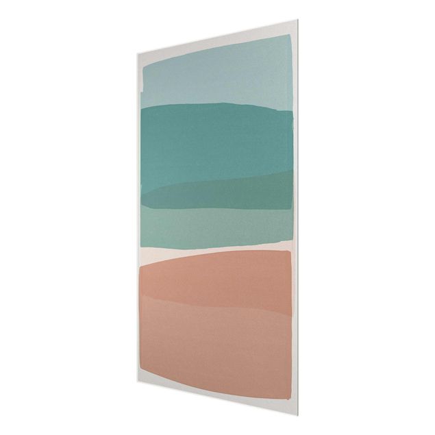 Glass print - Modern Turquoise And Pink