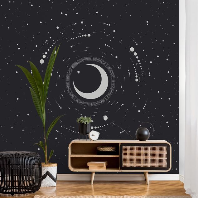 Wallpaper - Moon In Star Circle