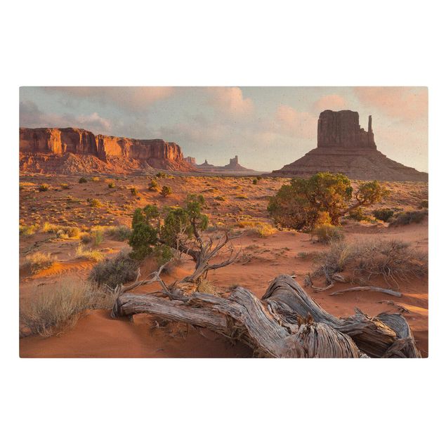 Natural canvas print - Monument Valley Navajo Tribal Park Arizona - Landscape format 3:2