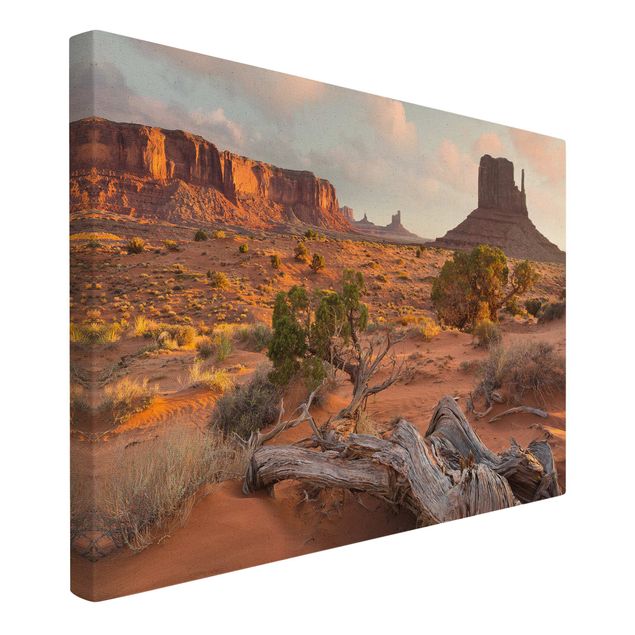 Natural canvas print - Monument Valley Navajo Tribal Park Arizona - Landscape format 3:2