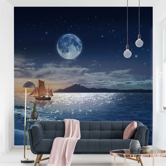 Wallpapers Moon Night Sea