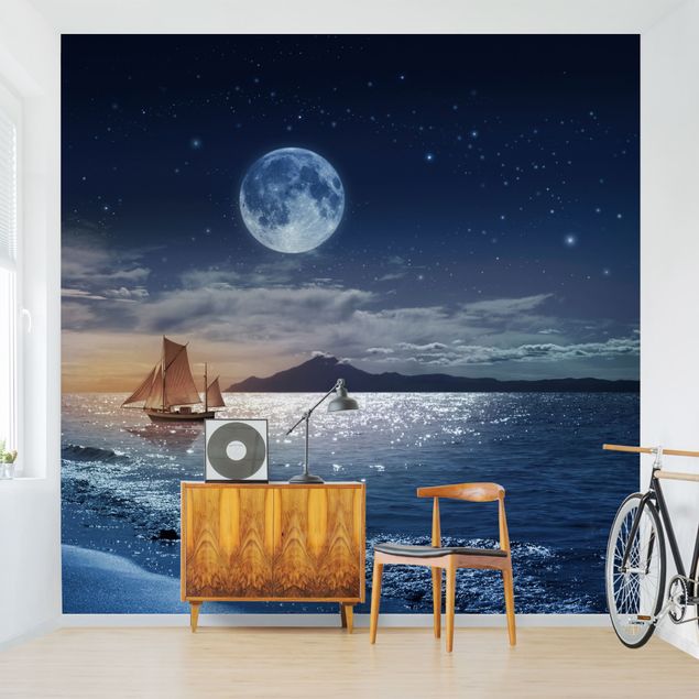 Wallpaper - Moon Night Sea