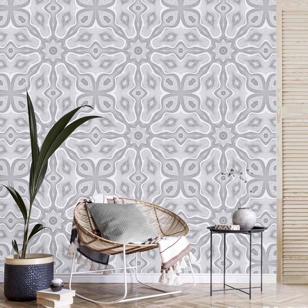 Wallpapers Pattern In Gray And Silver With Stars