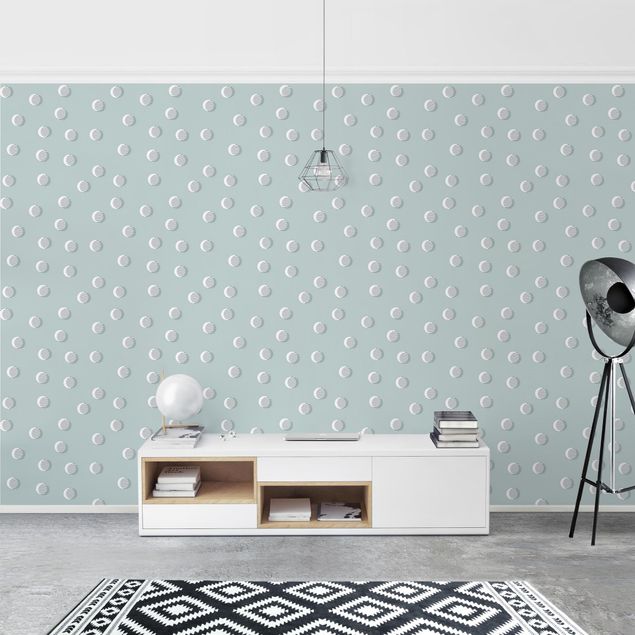 Wallpapers Pattern With Dots And Circles On Bluish Grey
