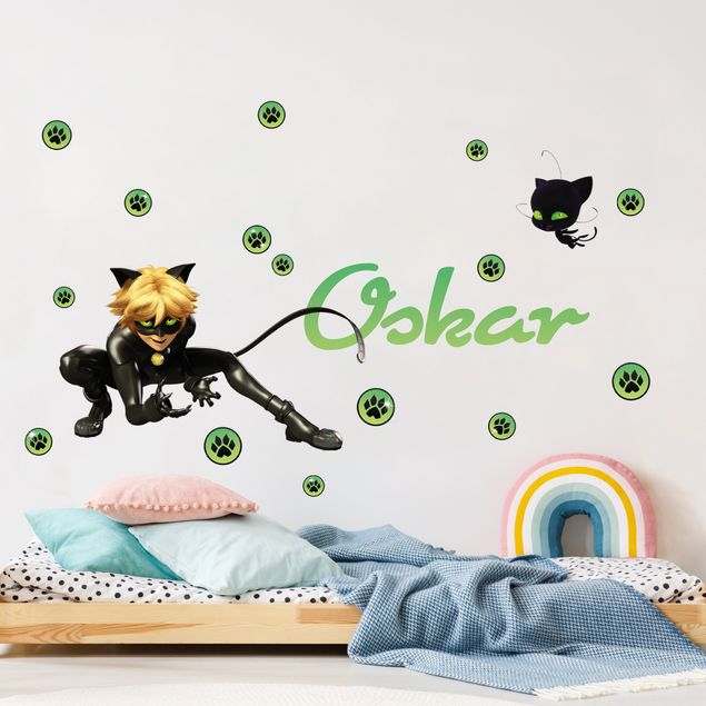 Wall Sticker - Miraculous Cat Noir Customised Name