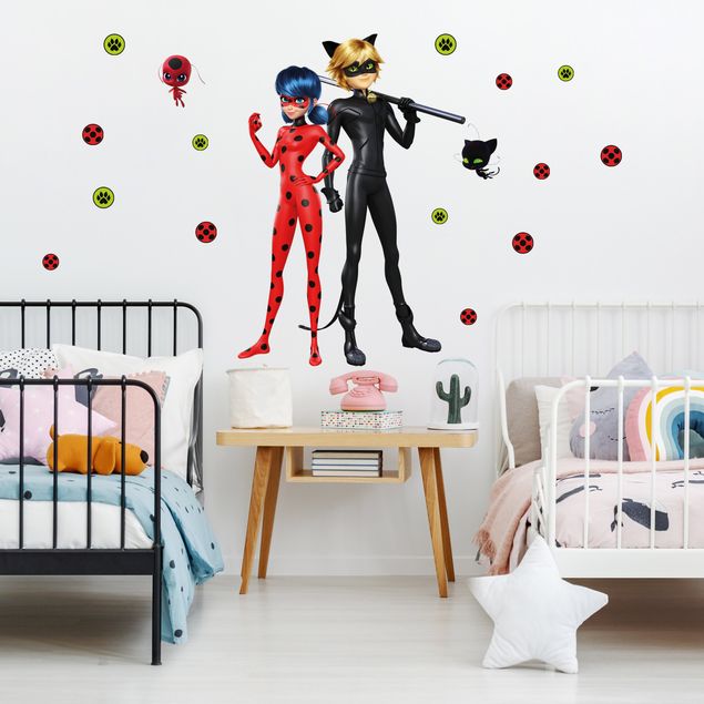 Wall Sticker  - Miraculous Ladybug And Cat Noir Are Ready