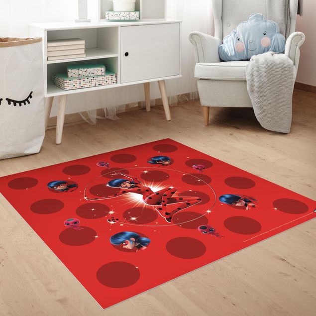 outdoor mat Miraculous Ladybug On Red Dots