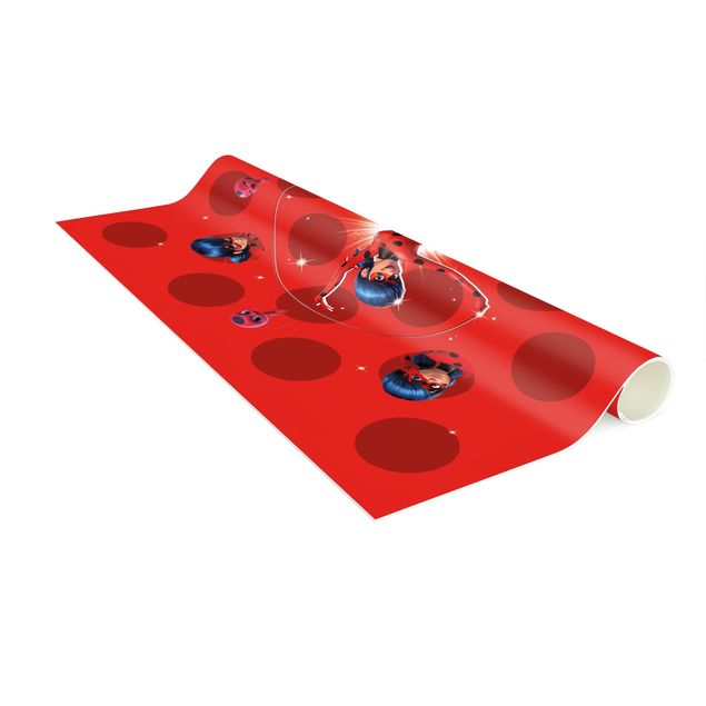red area rugs Miraculous Ladybug On Red Dots